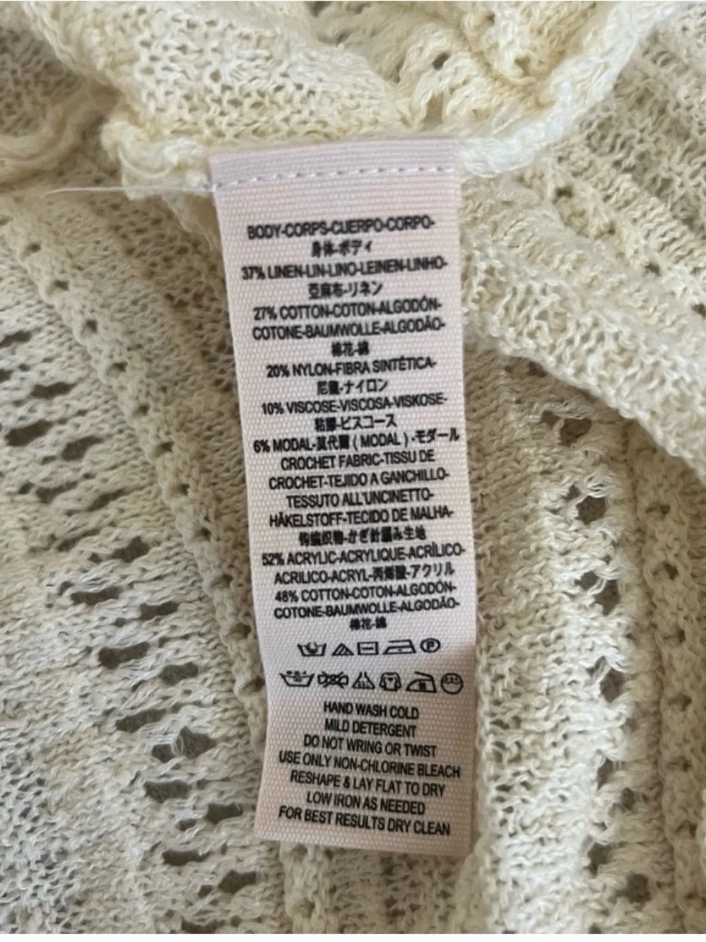 Free People Someday Crochet Sweater Size M